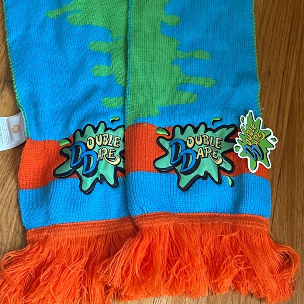 Double Dare Kids Scarf - Blue, Green, and Orange